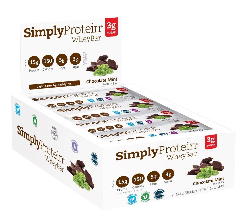 Simply Protein Chocolate Mint Whey Bar